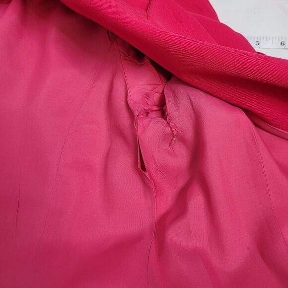 VINTAGE 90s blazer magenta pink barbiecore wool‎ double breasted M - Picture 8 of 12
